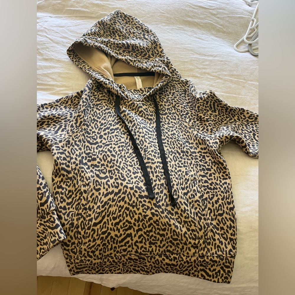 Daily Practice Leopard Print Drawstring Hoodie - image 2
